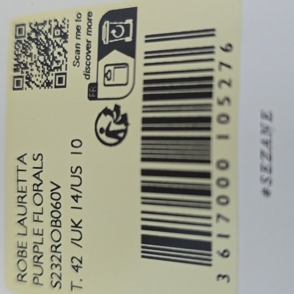 Sezane Dress Floral Purple Size 10 NWT - Picture 7 of 13